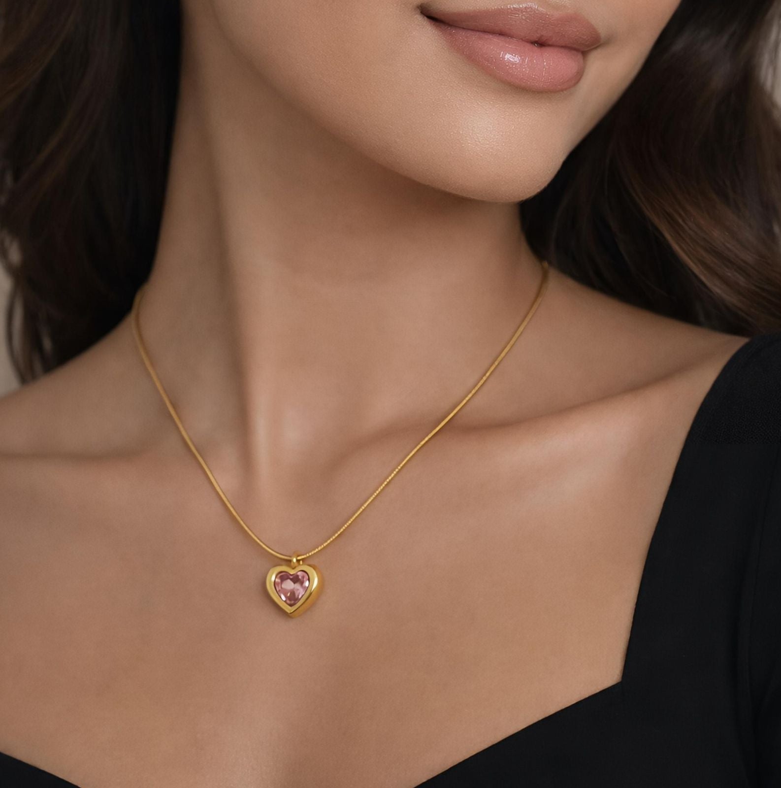 Golden - Pink Heart Set