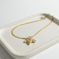 Gold Heart Charm Pendant Necklace