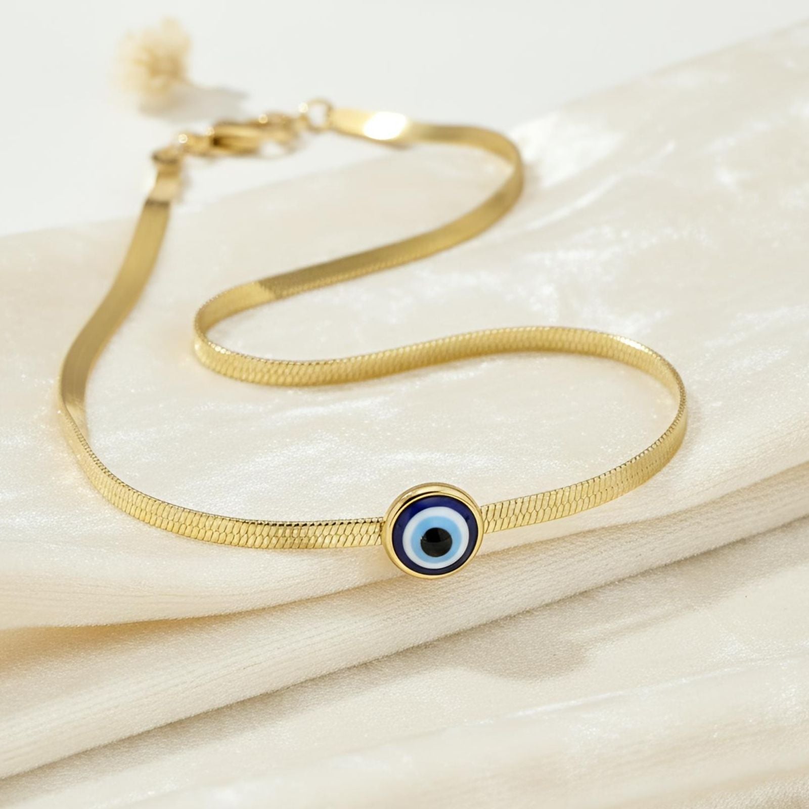 Evil eye Chain bracelet 18k gold