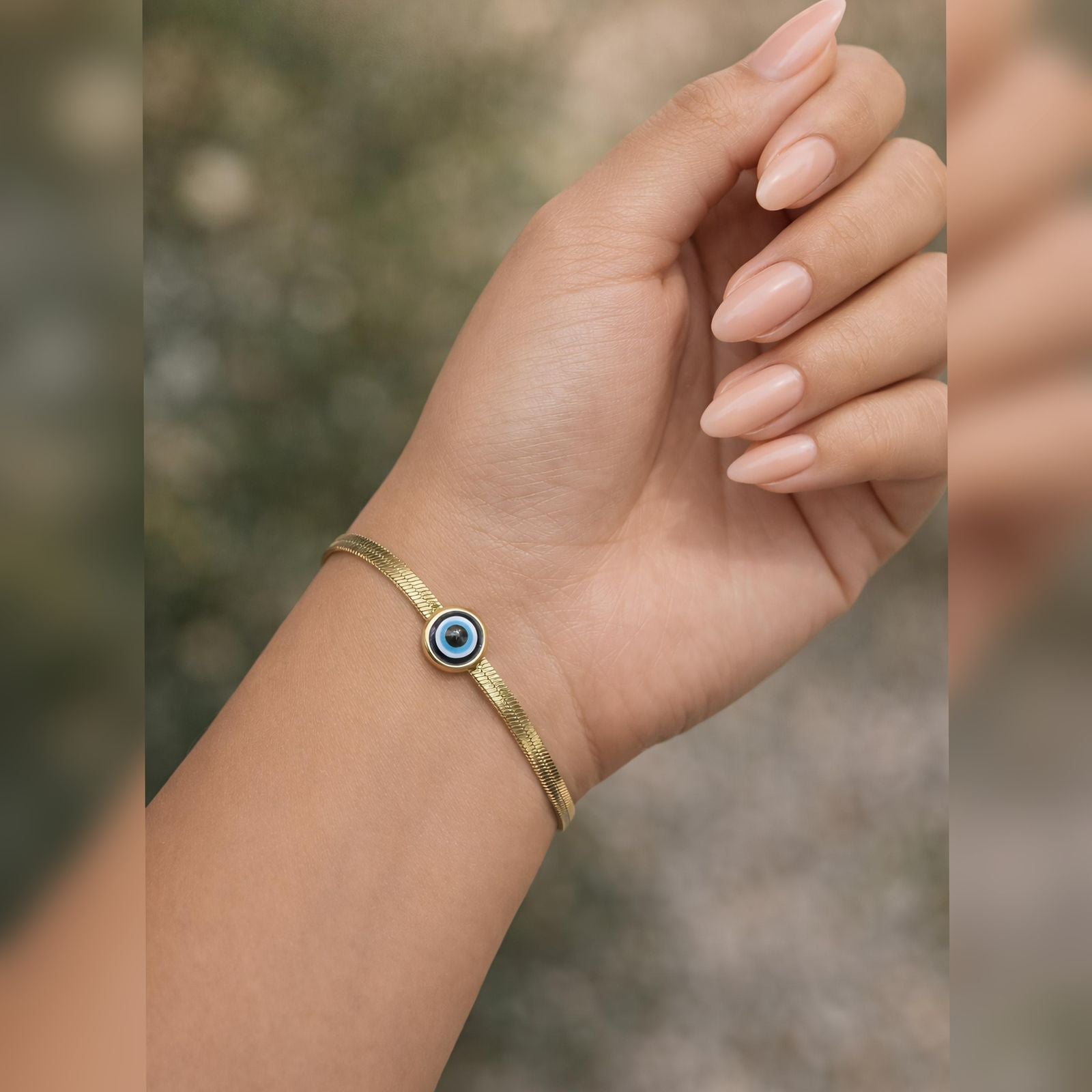 Evil eye Chain bracelet 18k gold