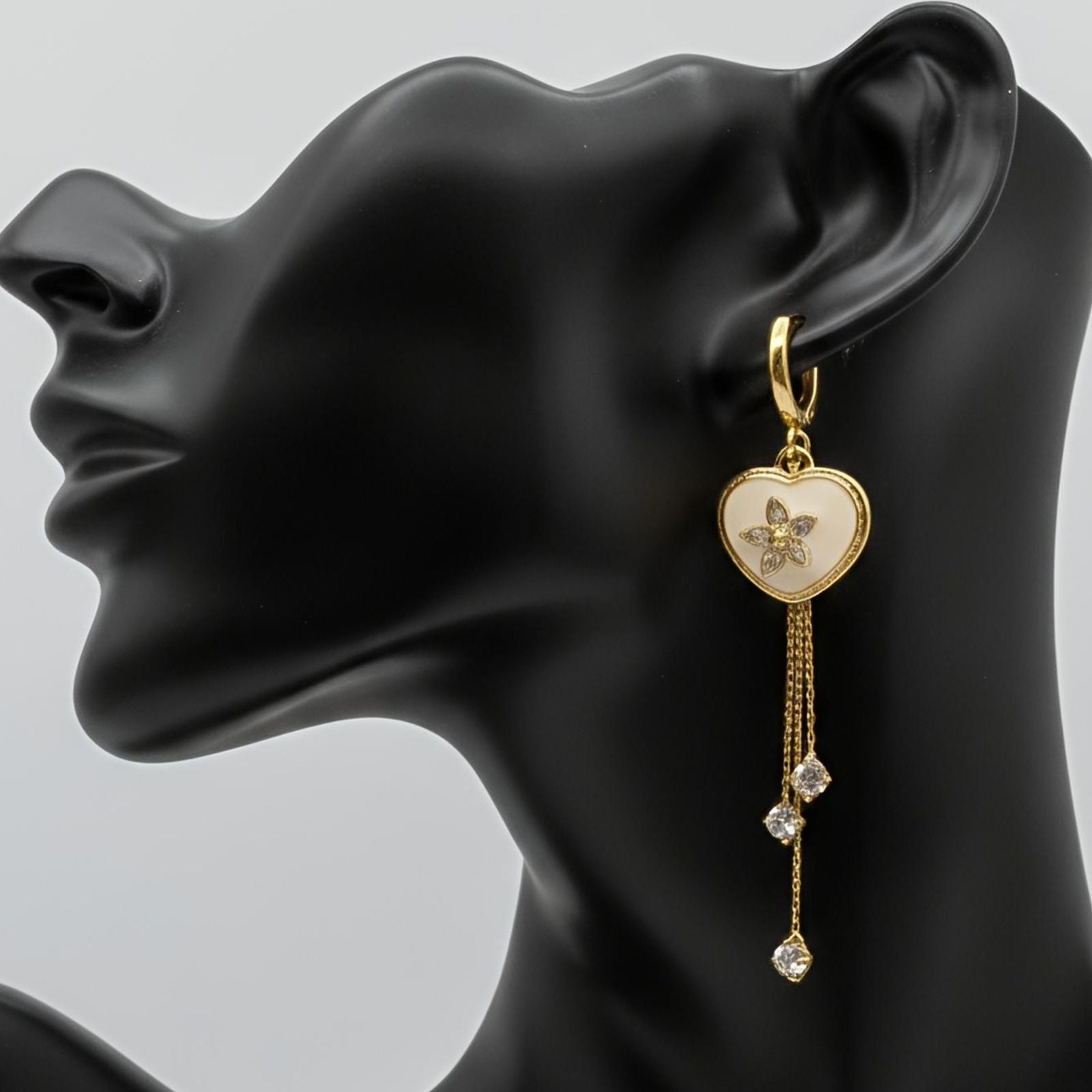 Heart &amp; Bloom Drop Earrings