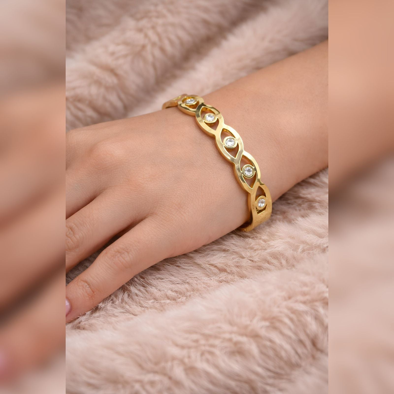 Aurora Crystal Link Bracelet (Anti-Tarnish)