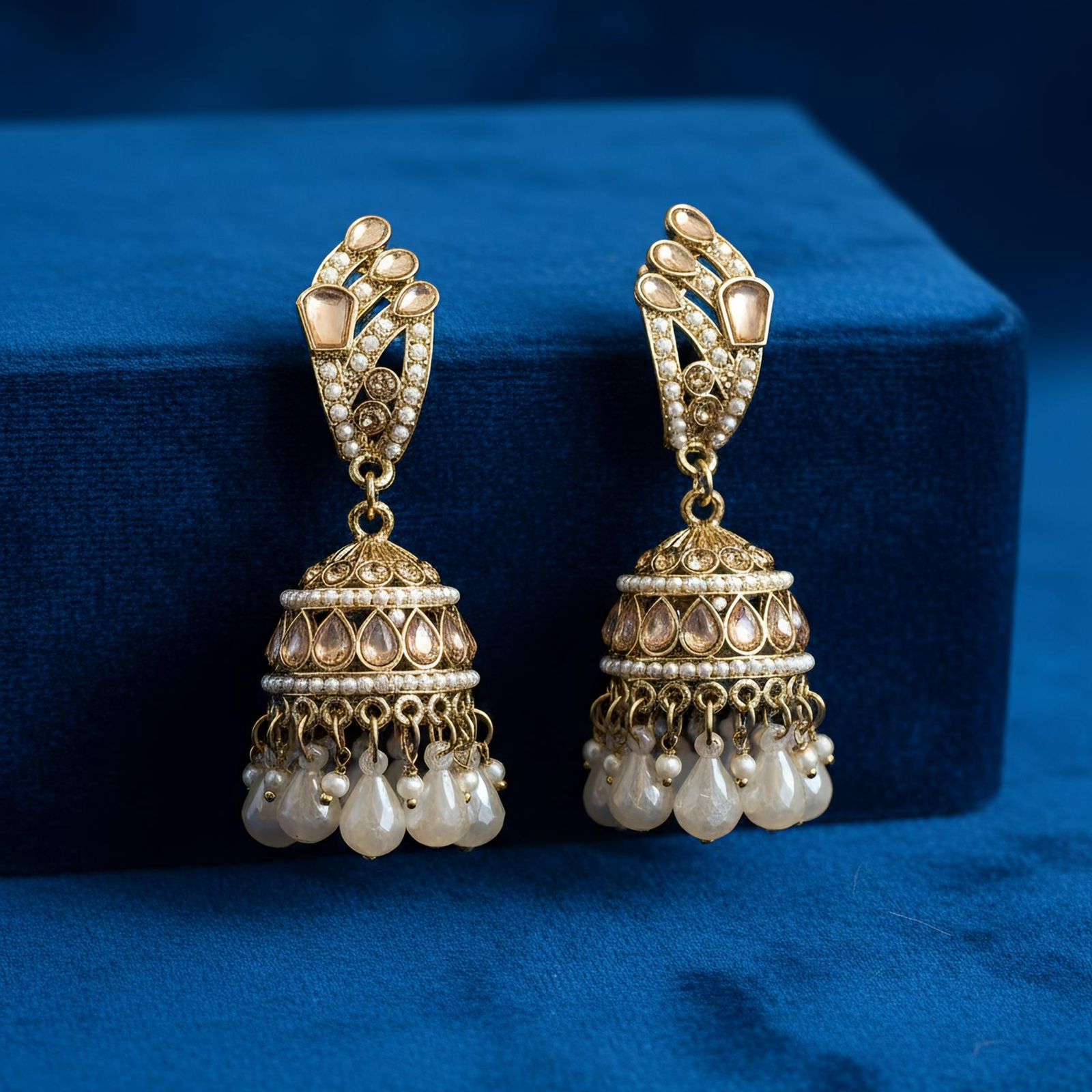 Pearl Jhumka Earrings (Anti-Tarnish)
