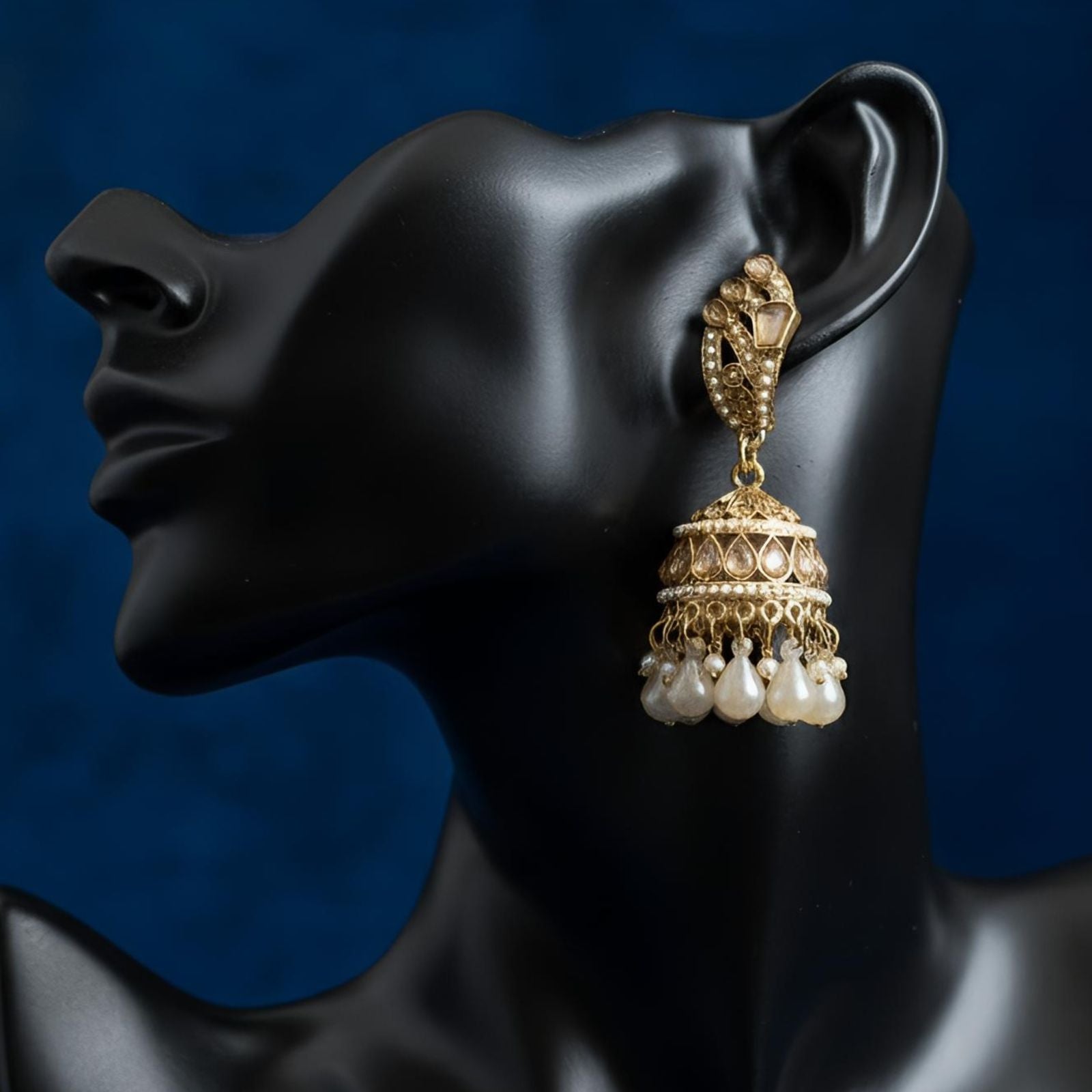 Pearl Jhumka Earrings (Anti-Tarnish)