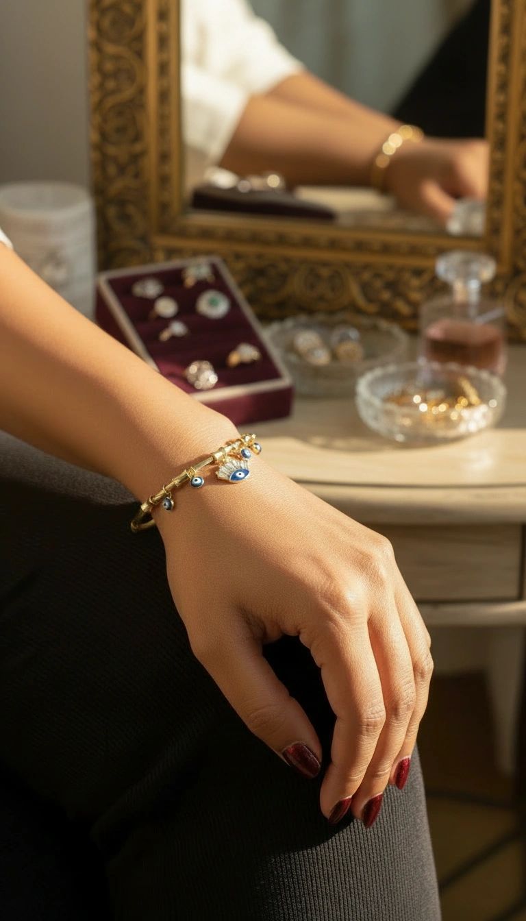 Evileye 18k gold bracelet